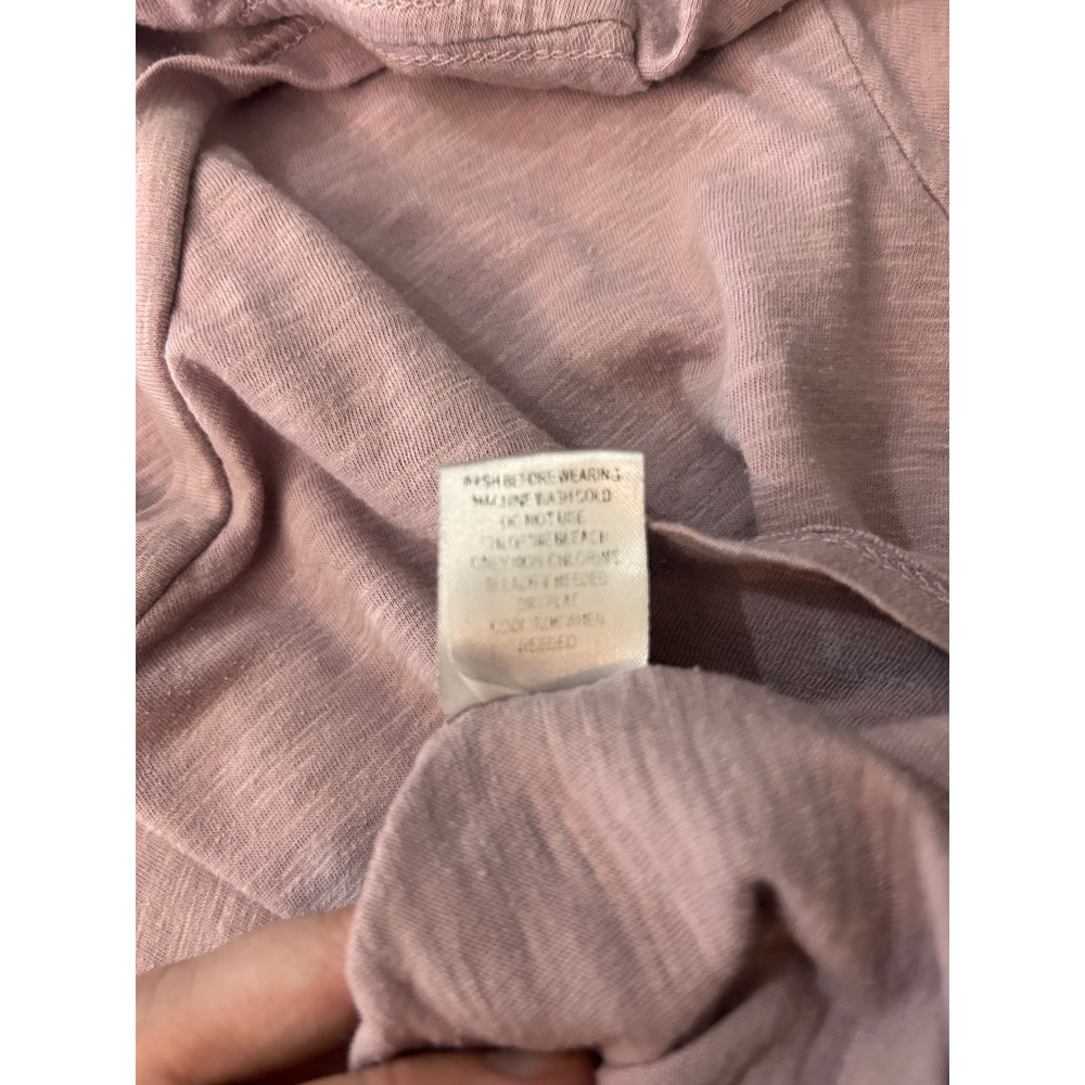 Soft Mauve Effortless V-Neck Top Womens XL Short Sleeve Tee - Picture 6 of 8